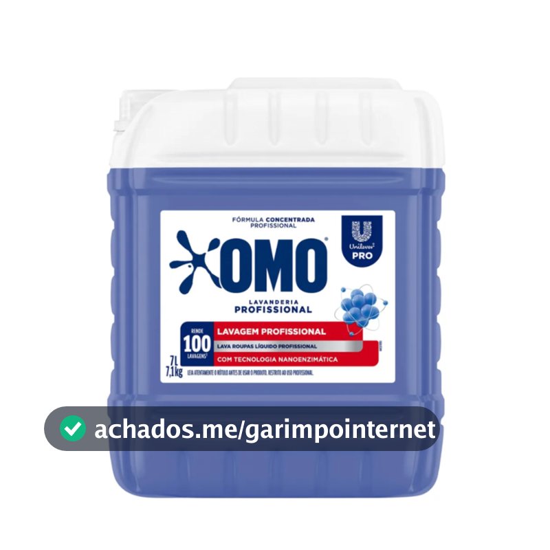 Lava Roupas Liquido Profissional Omo Pro 7L