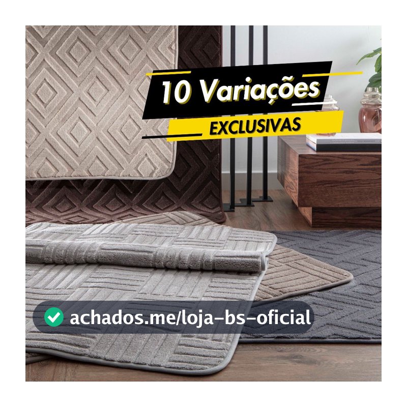 Tapete Grande Sala Quarto 1,4mx 2m Antiderrapante Super Macio Fácil de Limpar Moderno Tóquio Corttex