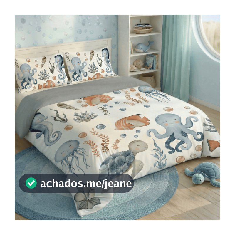 Edredom Casal Queen Dupla Face Infantil 400 Fios Micropercal Conforto Hotelaria Grosso e Macio