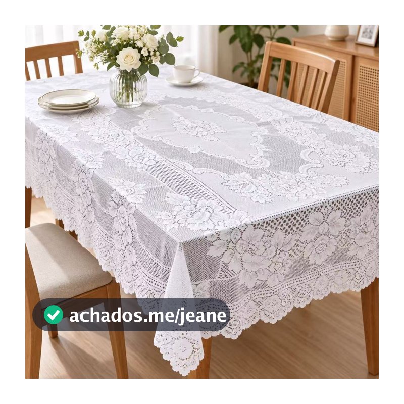 Toalha de Mesa Jacquard Luxo 6 Lugares 2,30x1,50 para Cozinha premium Várias Cores