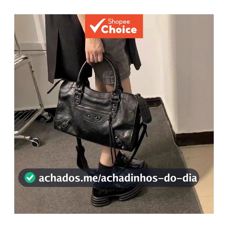 Bolsas de Motocicleta da Moda, Bolsa Tote Feminina Urbana Y2k, Estilo Clássico de Rua, Bolsa Tiracolo de Couro Pu