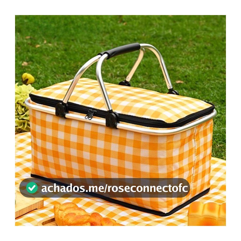 Bolsa Térmica Para família Cesta Piquenique Praia Camping 30L Retrátil tecido impermeável e durável