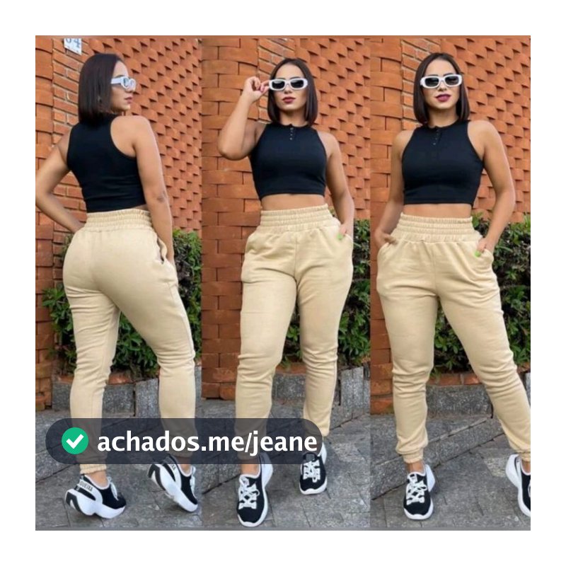 Calça Jogger Feminina Moletom Grosso\inverno\fanelado\quantinho