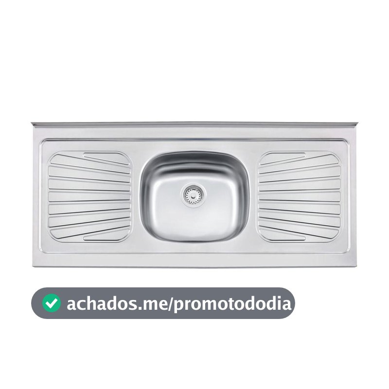 Pia Inox Tramontina New Raggi 120x52cm sem Concreto
