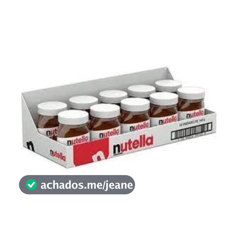 Caixa com 10un de Creme de Avelã Nutella Original 140gr