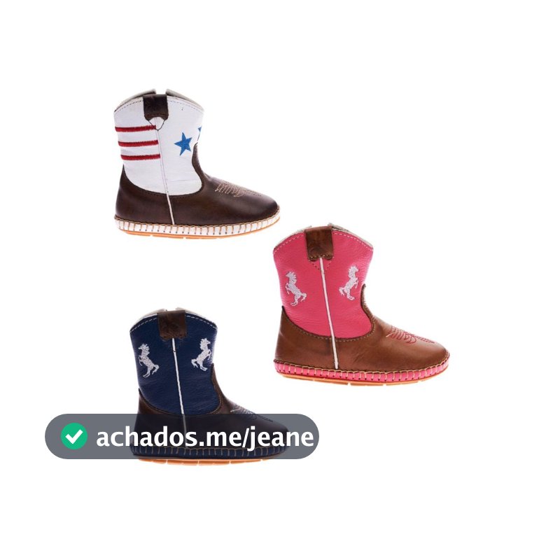 Bota texana country de couro para bebês