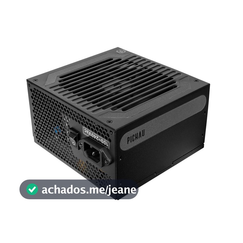 Fonte Pichau Nidus 550L, 550W, 80 Plus Bronze, Preto, PG-NDL550-01BR