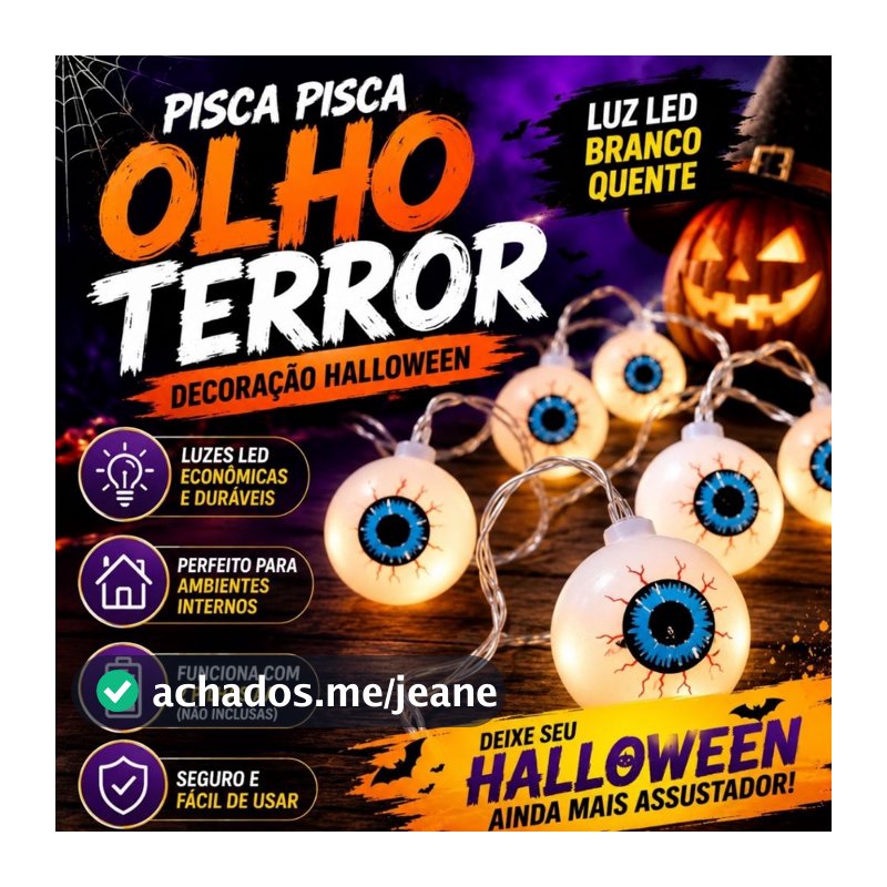 Luminária De Led Varal Decorativo Halloween Dia Das Bruxas Decoração Ambiente Varal De Led 2 Metros