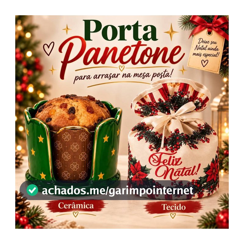 Porta Panetone Panetoneira Boleira Suporte Bolos Doces Presente Natal Decoração Natalina Mesa Posta