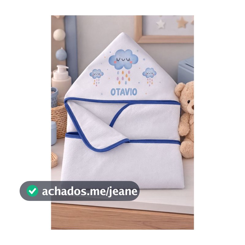 Toalha de banho Infantil forrada com capuz PERSONALIZADO 100% Absorção com Tema e Nome escolhido