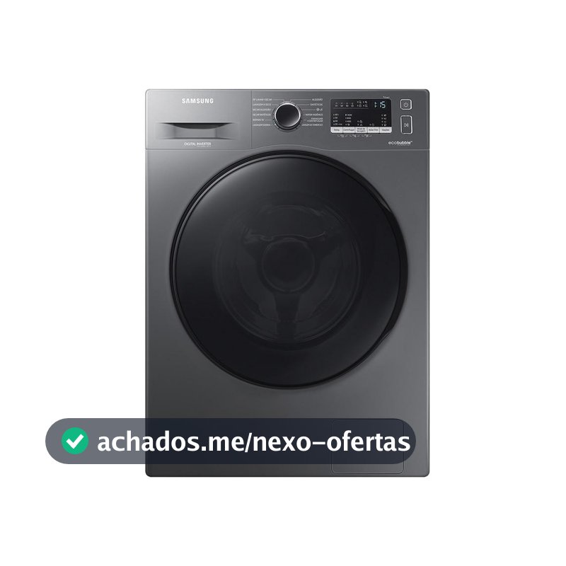 Lava e Seca Samsung 11kg Inox 220V Eco Bubble Digital Inverter com Vapor Higieniza