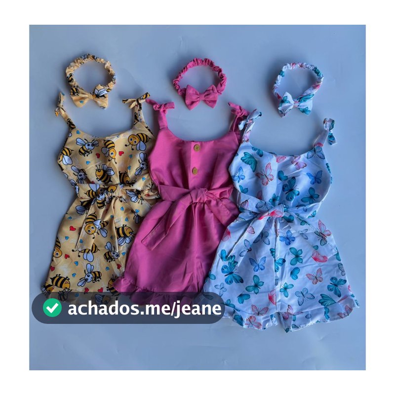 Kit Roupa Infantil Menina | Macaquinho 1, 2, 3 ANOS