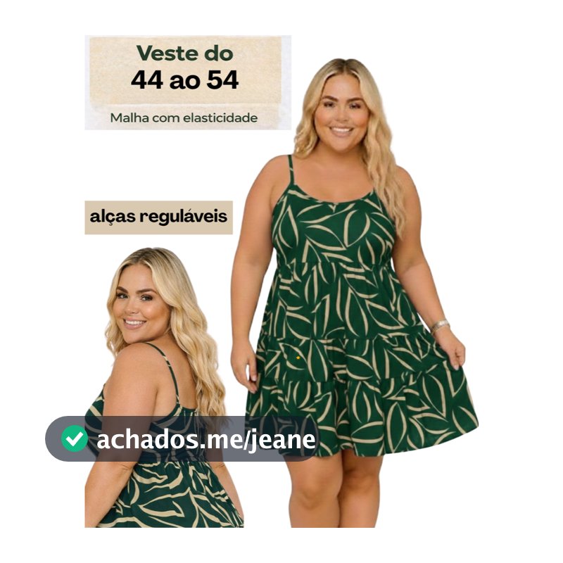 Vestido Plus Size Feminino Soltinho Curto Alcinha Moda Plus de Verão Praia