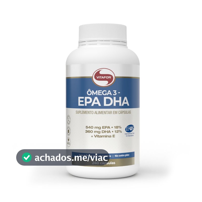 Ômega 3 - EPA DHA Suplemento Alimentar em Cápsulas Vitafor