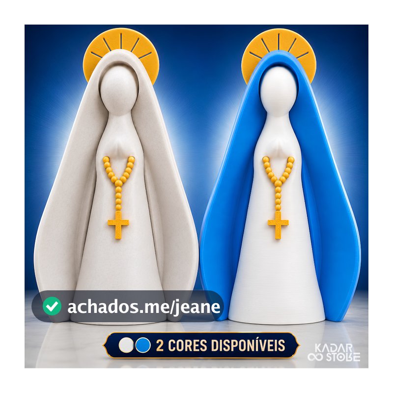 Nossa Senhora Aparecida Escultura Religiosa Imagem para Decoração Altar Presente Padrinho Batismo Lembrancinha