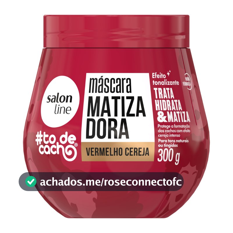 Máscara Matizadora #todecacho Vermelho Cereja 300g
