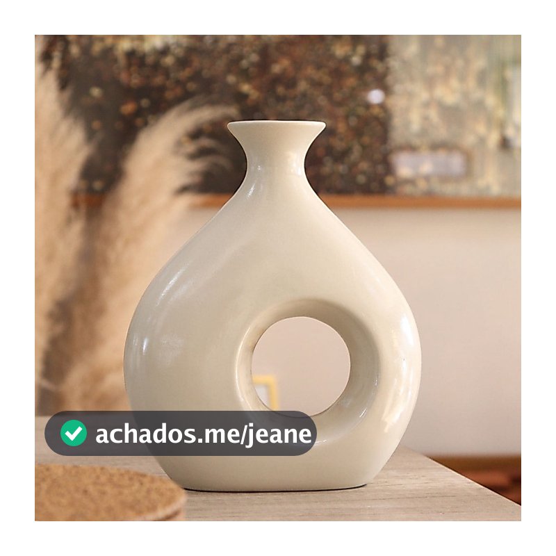 Vaso Decorativo de Cerâmica Moderno - Decoração para sala, quarto, escritório, painel - Orgânico