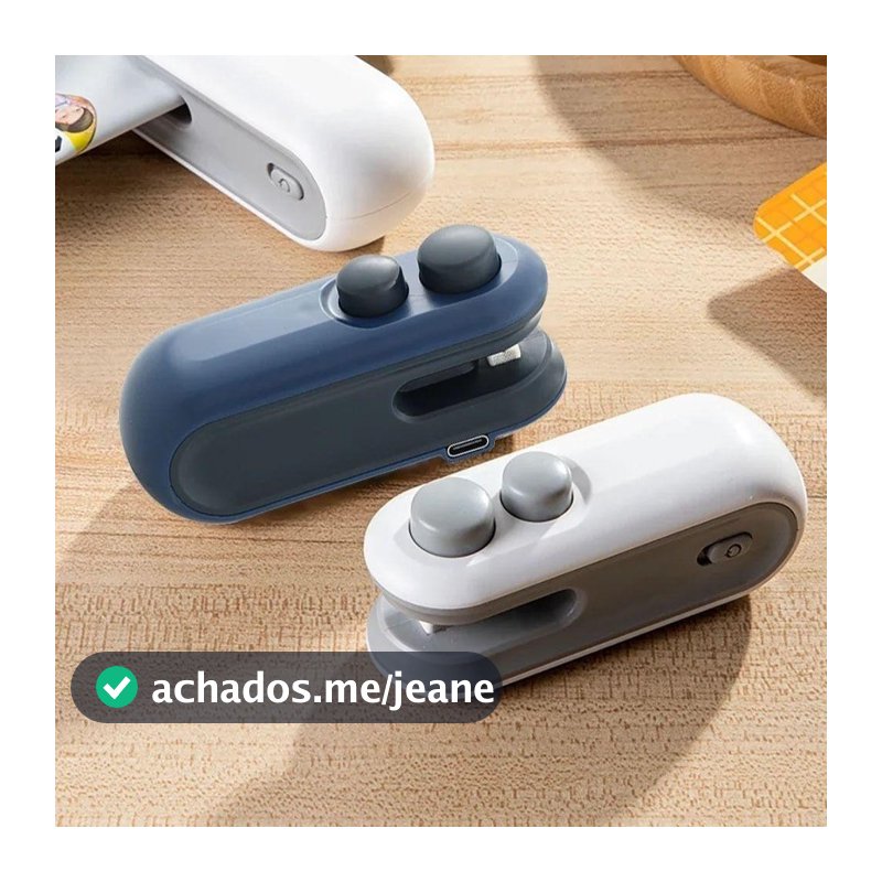 Mini Selador Portátil De Saco 2 Em 1 Magnético De Calor Recarregável.