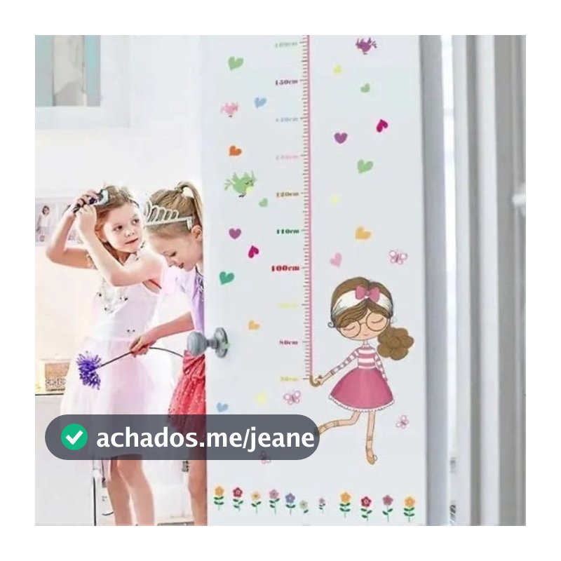 Régua de Crescimento Infantil Adesiva Decoração Quarto Meninos e Meninas