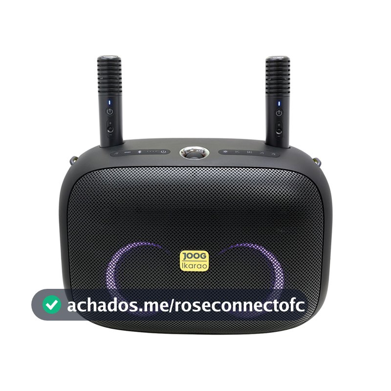 Caixa de Som Joog Bold Xs-1000 300w 2 Microfones até 9 Horas