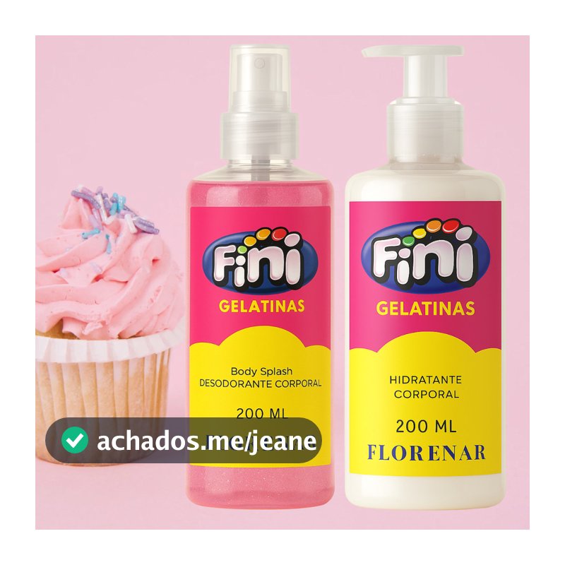 1 Kit Feminino Body Splash Bubbaloo Fini 200Ml + 1 Hidratante 200ML