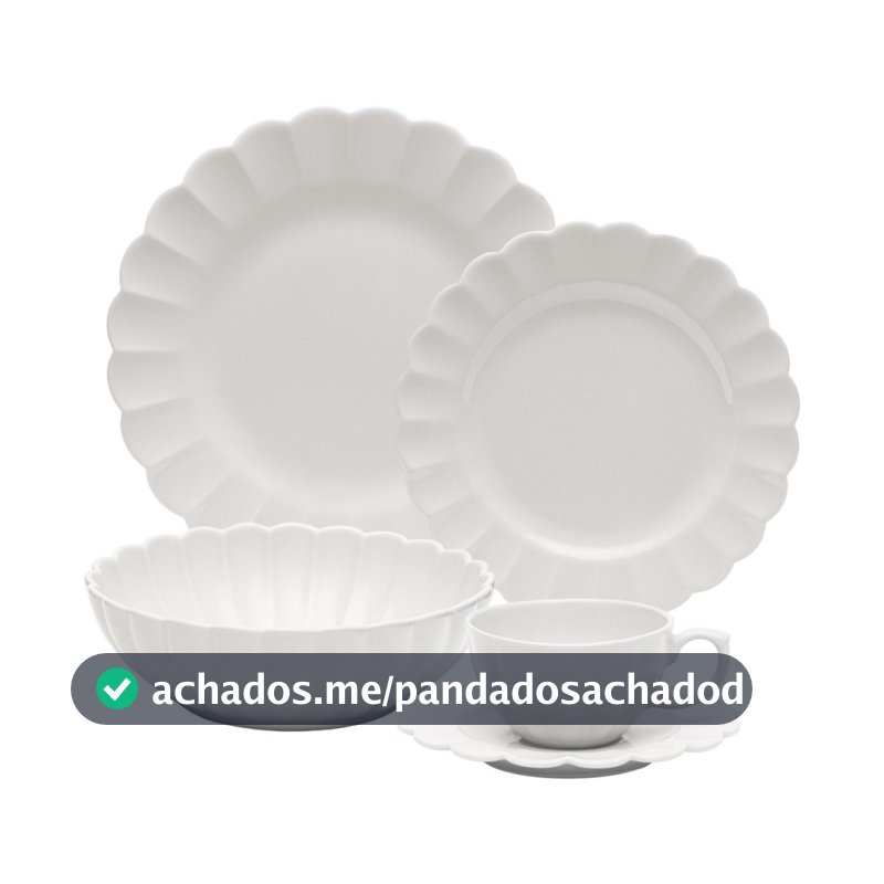 Aparelho de Jantar 20 Peças Flora Camélia Oxford