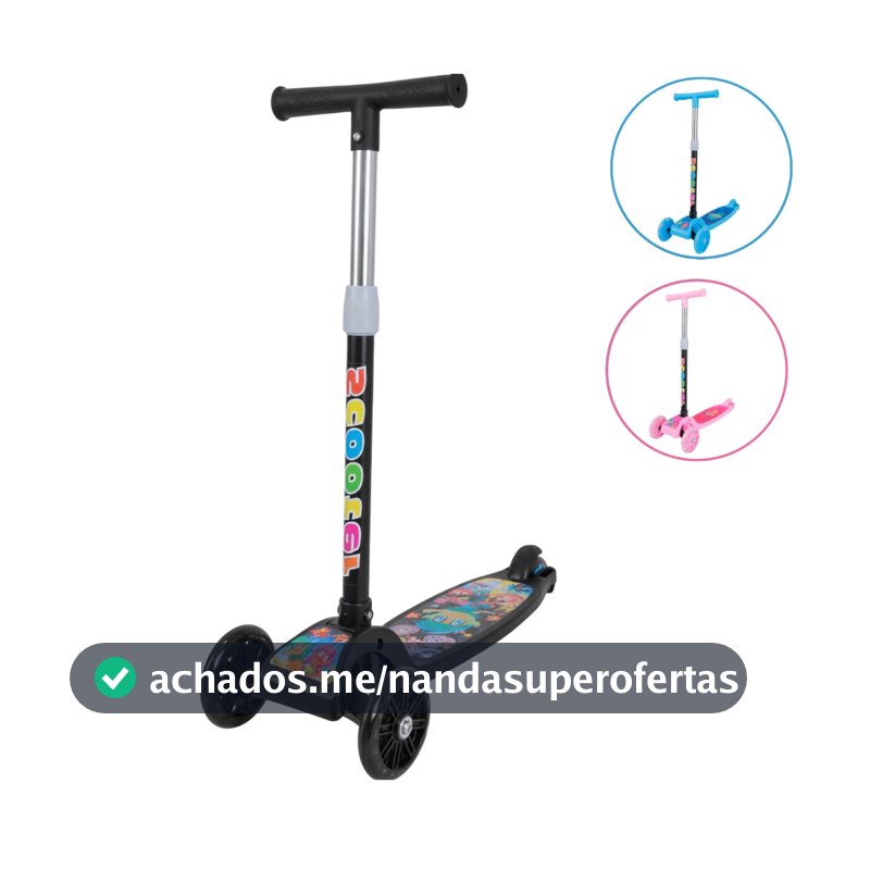 Patinete infantil 3 rodas com led ajustável scooter dobrável menino menina