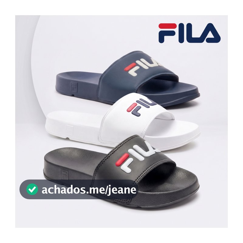 Chinelo Fila Masculino Slide Drifter Basic Casual Dia a Dia Descanso Confortável Original Lançamento