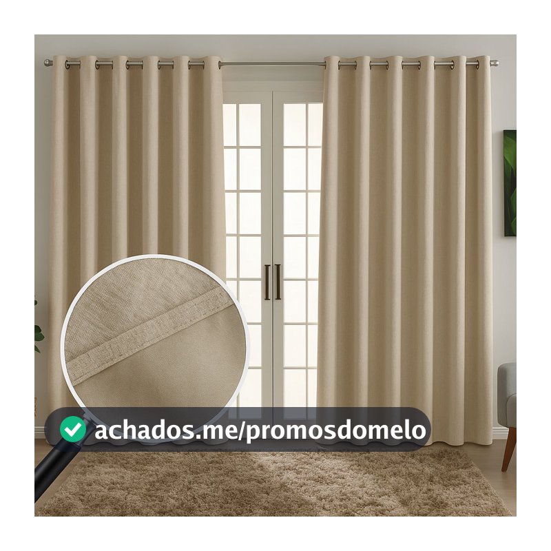 Cortina 100% Blackout Luxo Line -  4 metros de largura - Vedaçao Total