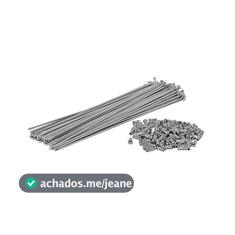 36 unidades de raios Inox 255x2mm +niple monta 1 roda aro 26