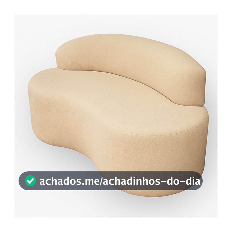 Sofá Puff Orgânico Slim Cloe – Sofisticação para Sala e Escritório 1 metro