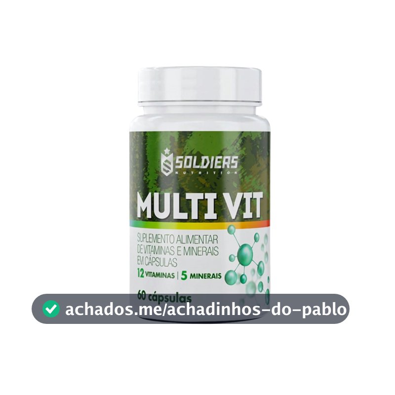 Multivitamínico 5 Minerais 12 Vitaminas Completo Saúde Imunidade Energia Soldiers Nutrition
