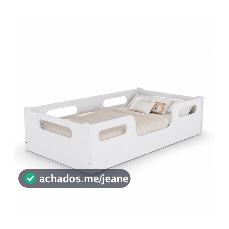 Caminha Encanto Infantil Juvenil  Montessori Branca Menino/Menina Incluso Sem Colchão Quarto Da Criança Em MDF