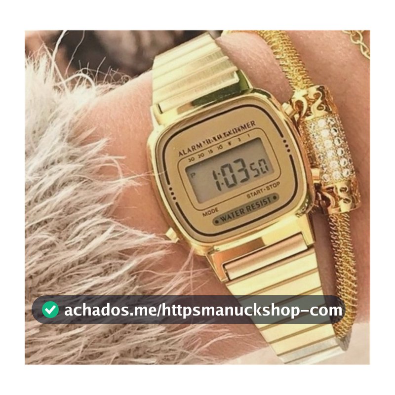 Lindo Relógio Mini Vintage Retrô Unisex Linha Premium Digital Prata - Dourado - Pronta Entrega