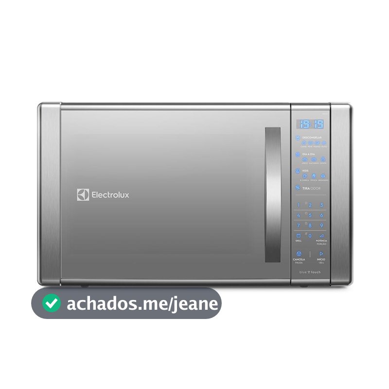 Micro-ondas Electrolux 31L cor Inox Espelhado com Função Grill e Painel Blue Touch (ME41X)