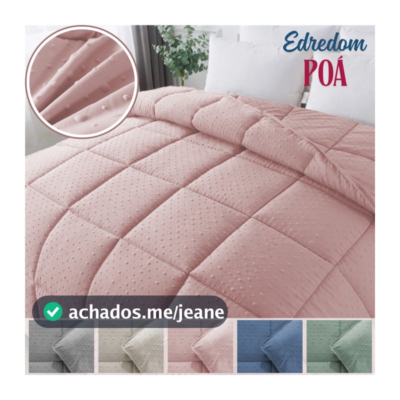 Edredom Coberdrom Poá Macio Quentinho Aconchegante Casal Queen King Habitat Várias Cores