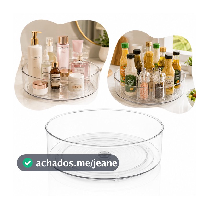 Organizador Giratório 360 Multiuso Para Cozinha Molhos Geladeira Armário Mesa Bar Restaurante Cosméticos Perfume