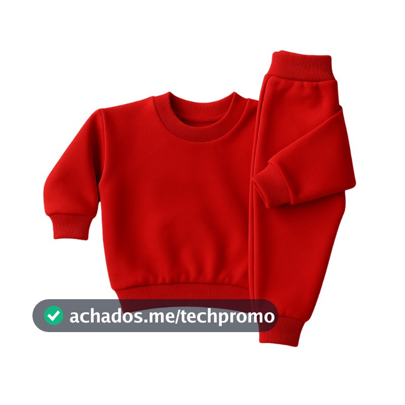 Conjunto Infantil Recém Nascido Menino e Menina Moletom Flanelado Liso