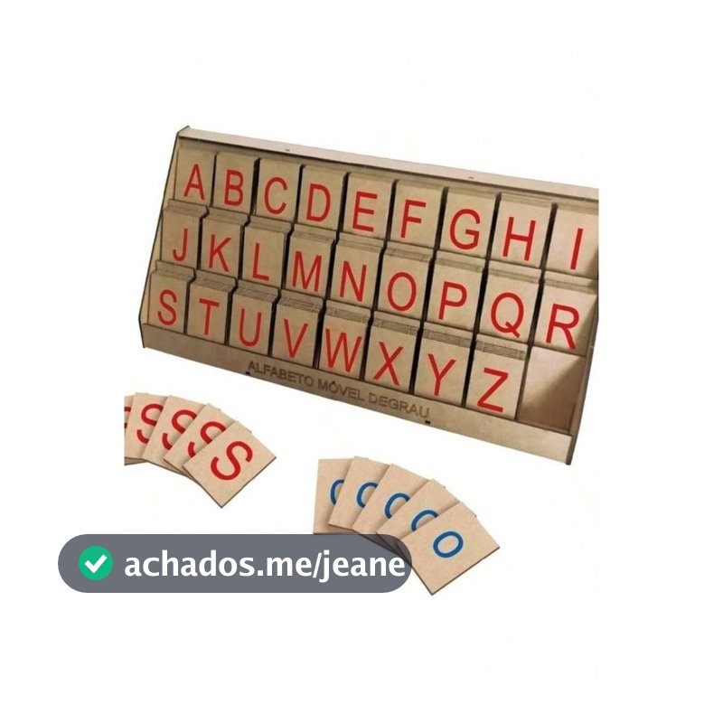 Brinquedo Educativo Para Crianças Alfabeto Móvel Degrau 130 Peças Montessoriano