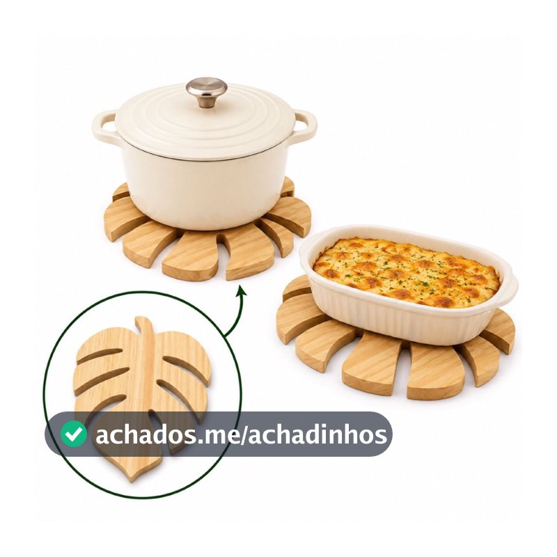 kit Descanso panela travessa quente mesa posta de cozinha natal