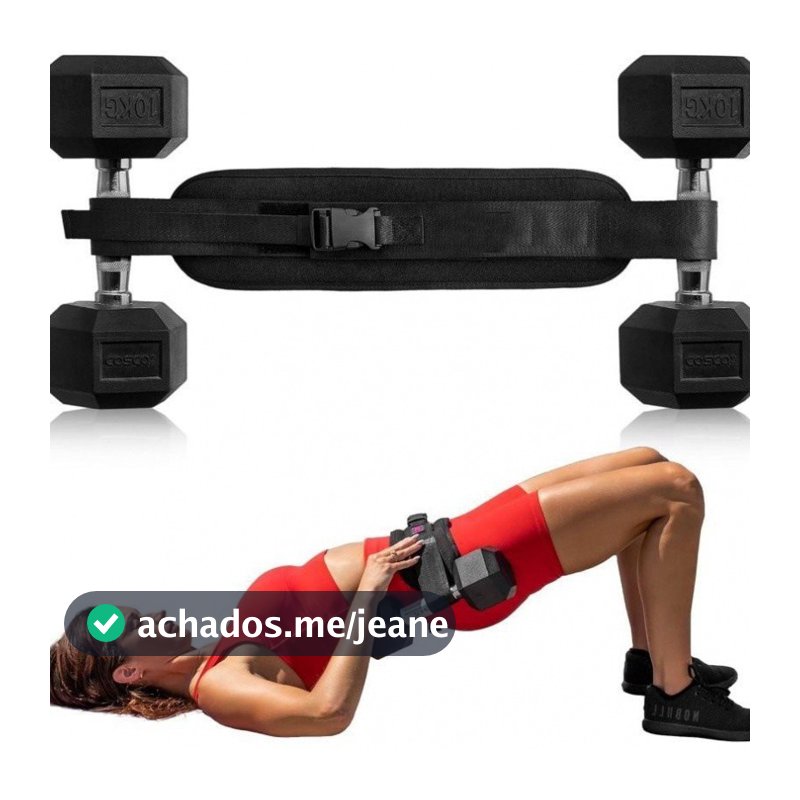 Cinto de Carga para Elevação de Quadril e Ponte de Glúteos com Halteres