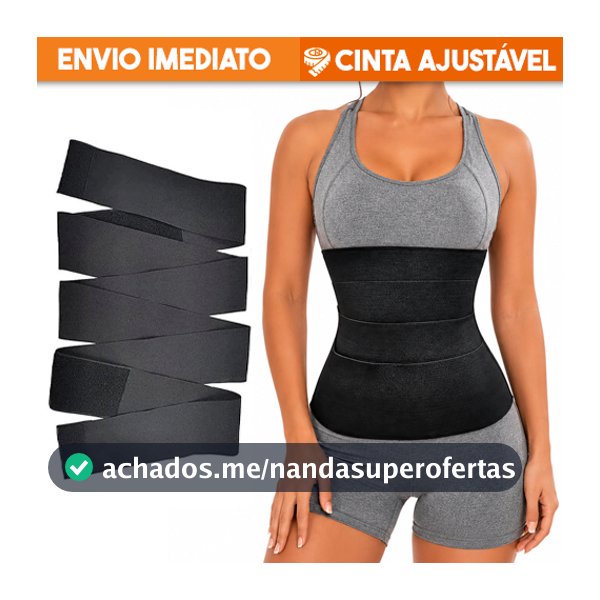 Cinta Faixa Modeladora Abdominal Alta Compressão 3m e 5m Redutora de Medidas Ajustável Pós Parto
