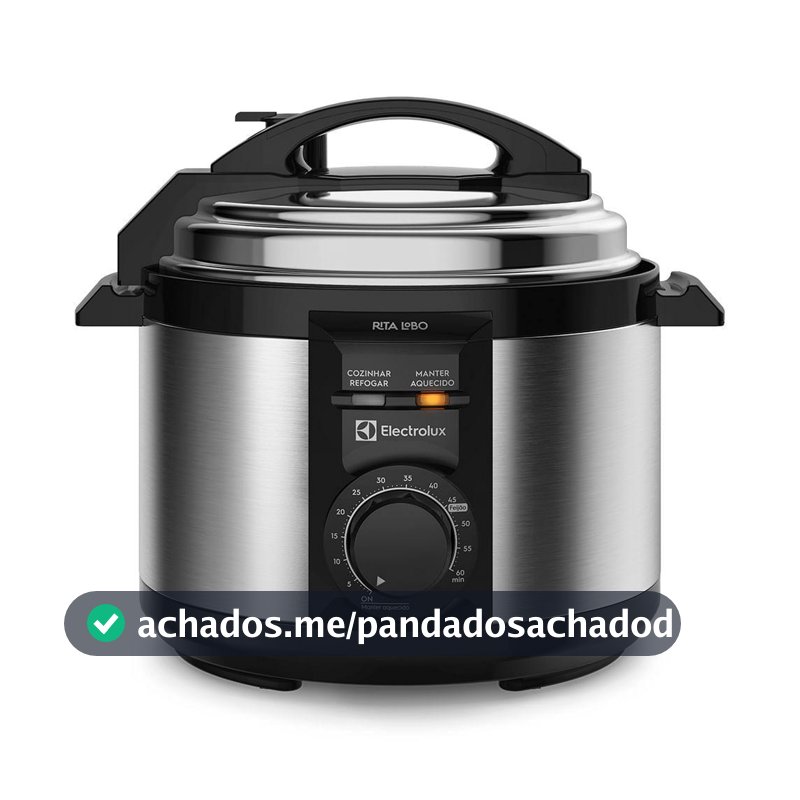 Panela de Pressão Elétrica Electrolux por Rita Lobo 3L Preta Efficient c/ Timer (PCE15)