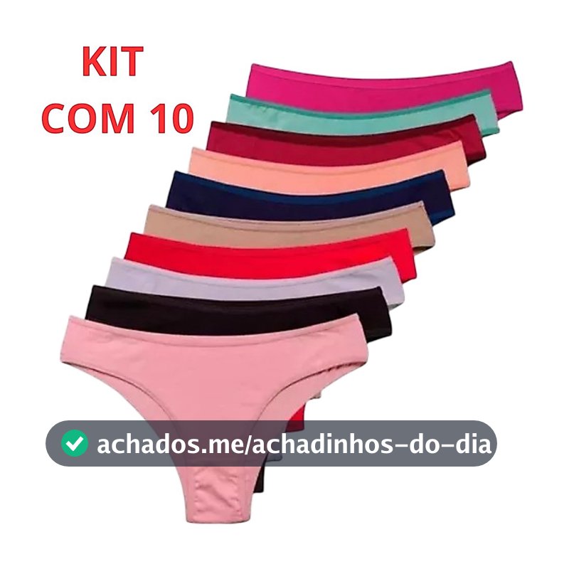 Kit Calcinhas Feminina Algodao Adulto ou Microfibra Conforto Calcinha Tanga