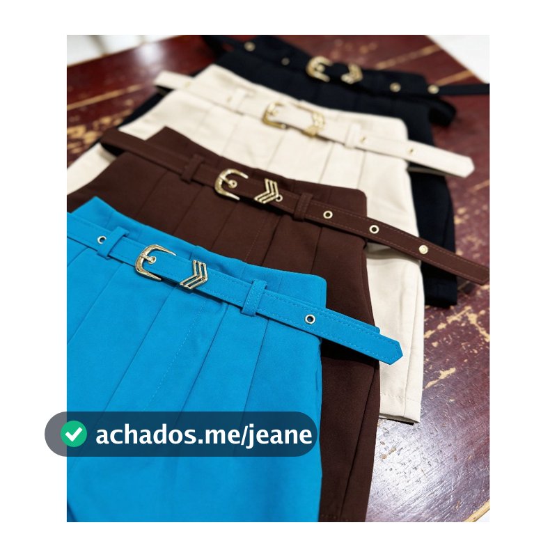 Kit 4 Shorts Feminino Alfaiataria Cintura Alta