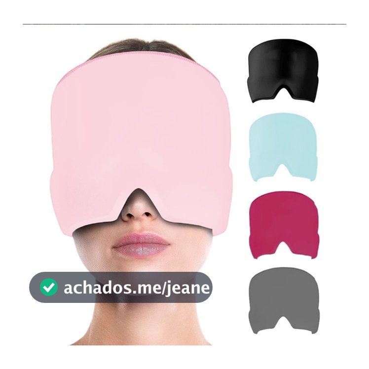 Touca De Enxaqueca Alívio Terapêutica Gel Hood Ice pack Máscara De Calor Para Os Olhos Dor De Cabeça
