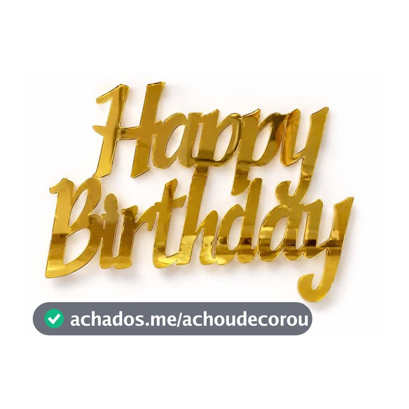 Palavras em MDF plaquinha decorativas aniversário happy birthday decoração PRATA ou DOURADO