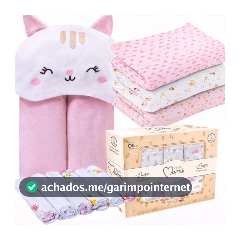 Kit 15 Peças de Enxoval Infantil Premium Toalha Forrada Fralda Cueiro Babete