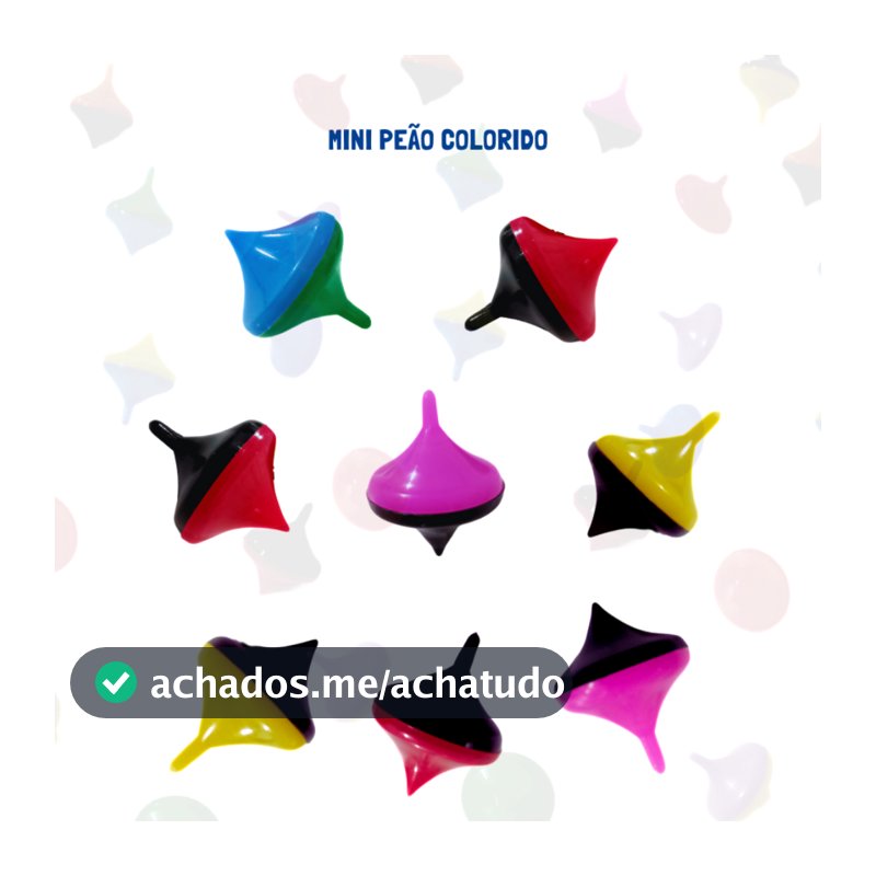 30 Mini Pião Brinquedo Surpresa Kit Festa Criança Lembrancinha Infantil Prenda Quemersse Colorido