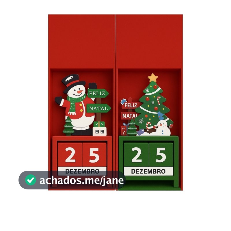 Calendário De Mesa Permanente em Madeira Diversos 15x8cm decoração Enfeites